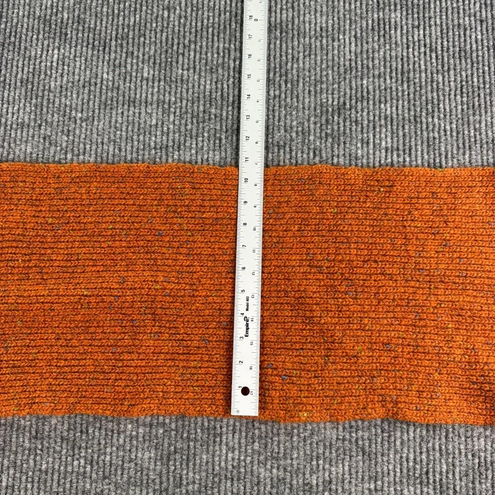 Doogan Donegal Ireland Scarf Orange Wool Silk Fringe One Size Unisex Winter Wrap